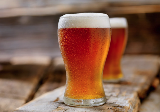 Two pints of cold beer from Ashland Hill, Santa Monica