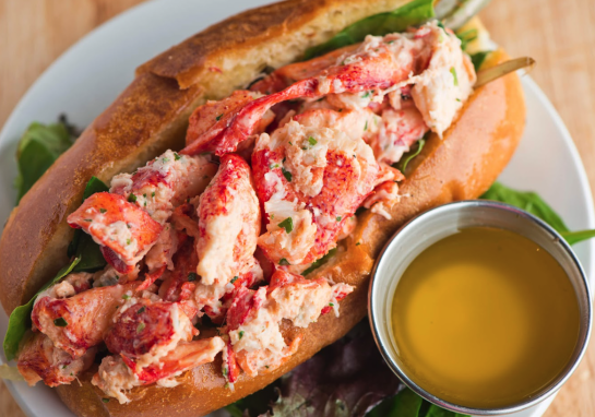 A large lobster roll from The Albright, Santa Monica