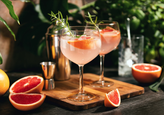 Two grapefruit cocktails from The Misfit Bar & Restaurant, Santa Monica