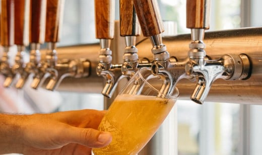 The Surfing Fox bar cocktails and tap beer