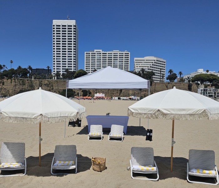 Santa Monica Picnic Co Canopy Setup