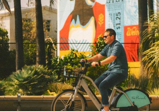 The Pierside hotel's electric e-bike is the perfect way to explore Santa Monica!