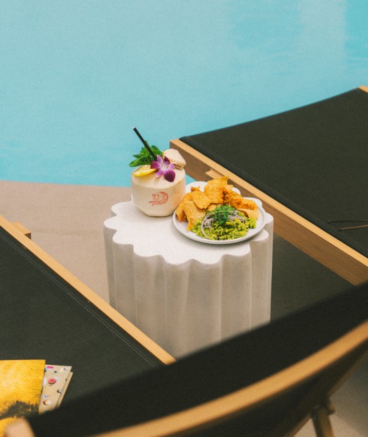 Swimming activities in pool of Pierside hotel